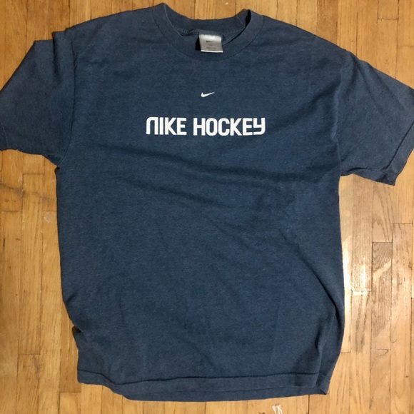 Bluish Grey Nike Hockey tee size Large silver label